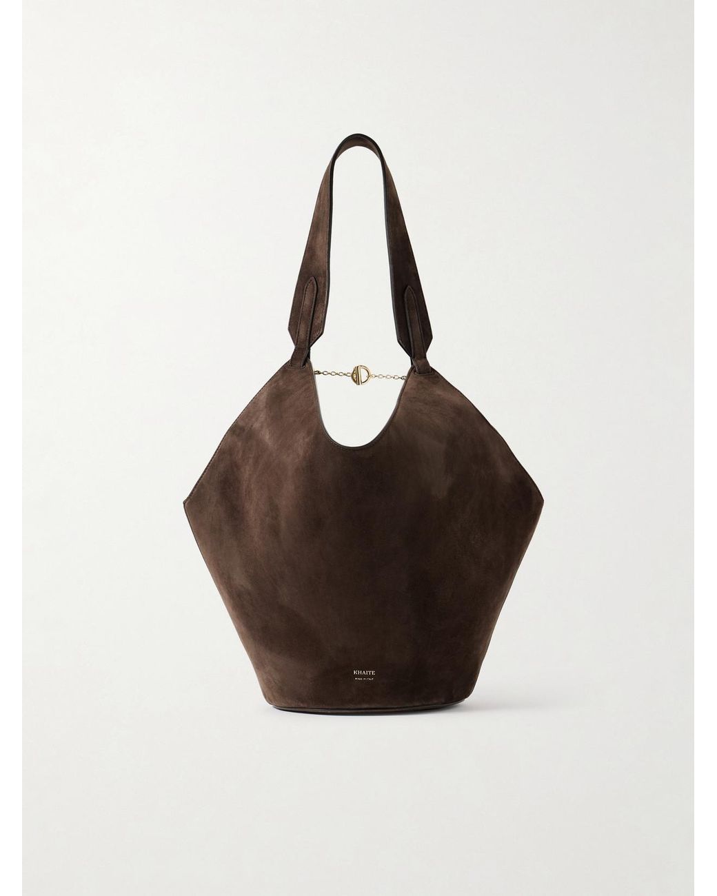 Khaite Brown Lotus Small Suede Tote