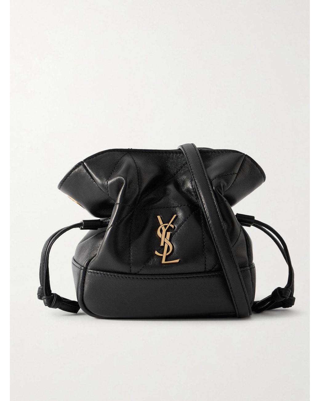 Saint Laurent Black Jamie Miniquilted Leather Shoulder Bag