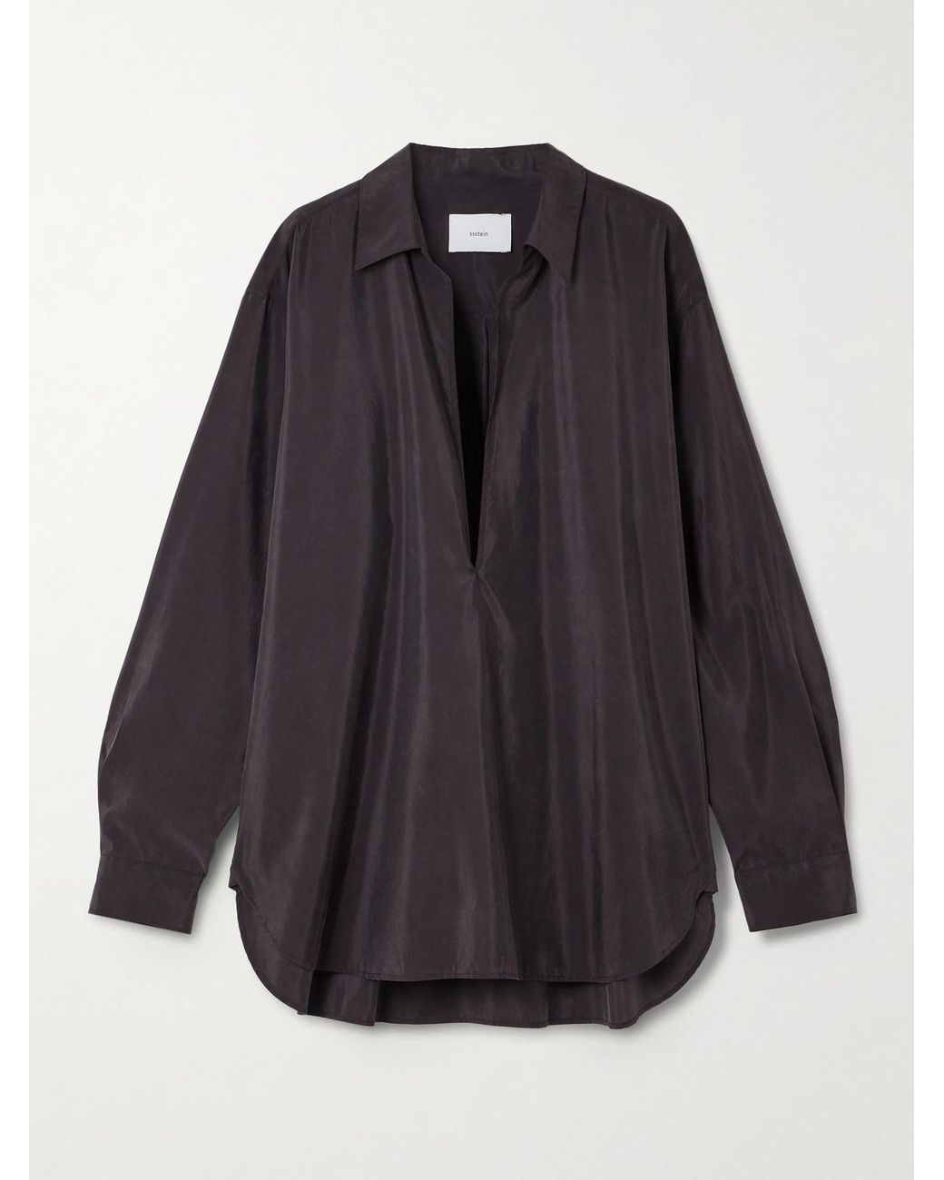 Ssstein Blue Skipper Silk-Blend Shirt