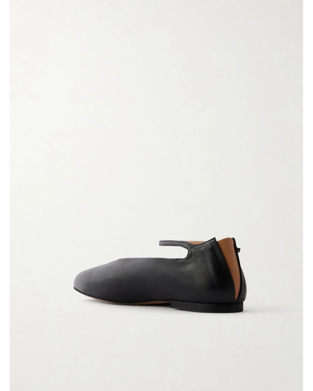 Jil Sander White Elyss Leather Ballet Flats