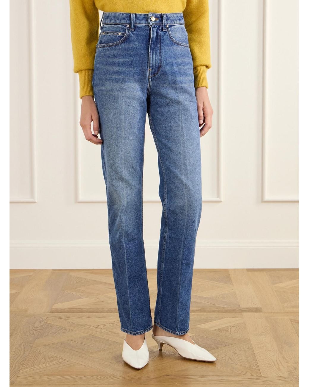 OSSOU Blue Noon Jean High-Rise Straight-Leg Jeans
