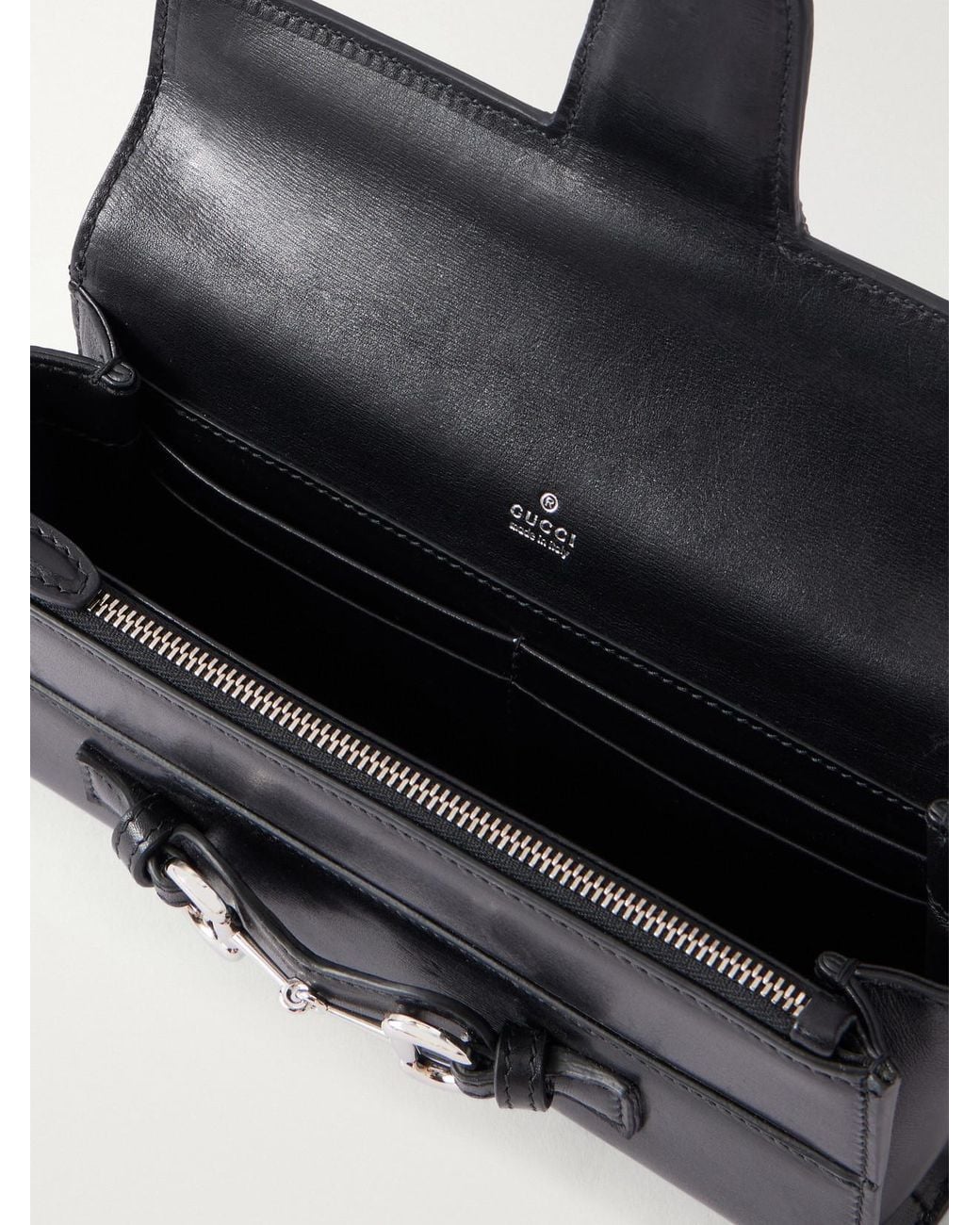Gucci Blue Ristretto Embellished Leather Shoulder Bag