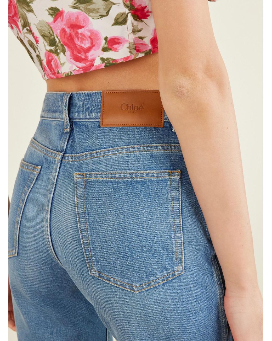 Chloé Blue Slim-Leg Denim Pants