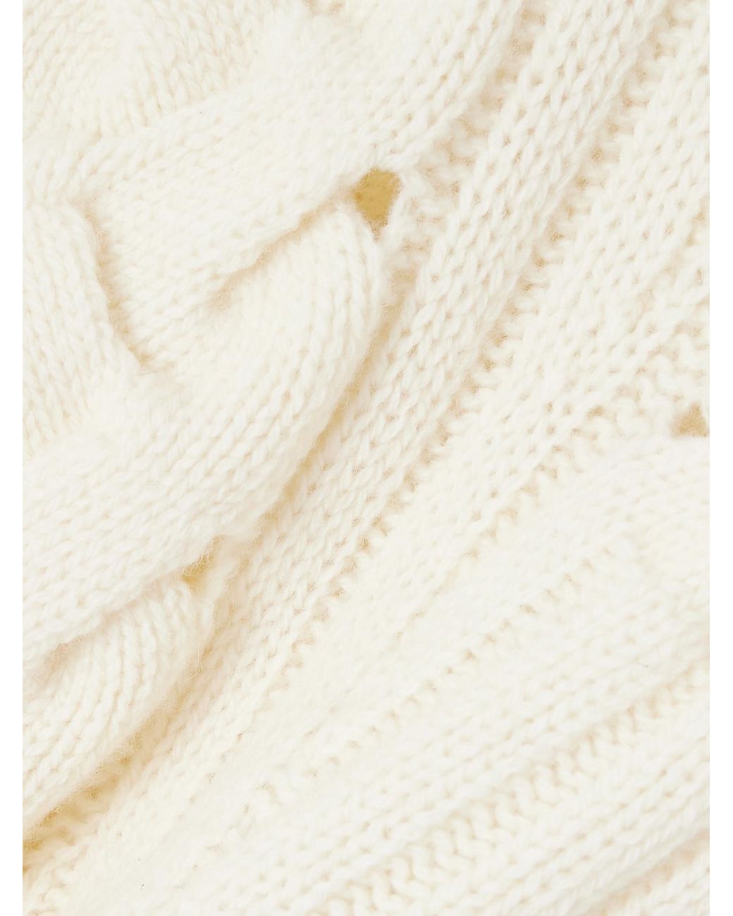 Alexander McQueen Natural Cable-Knit Wool And Cashmere-Blend Sweater
