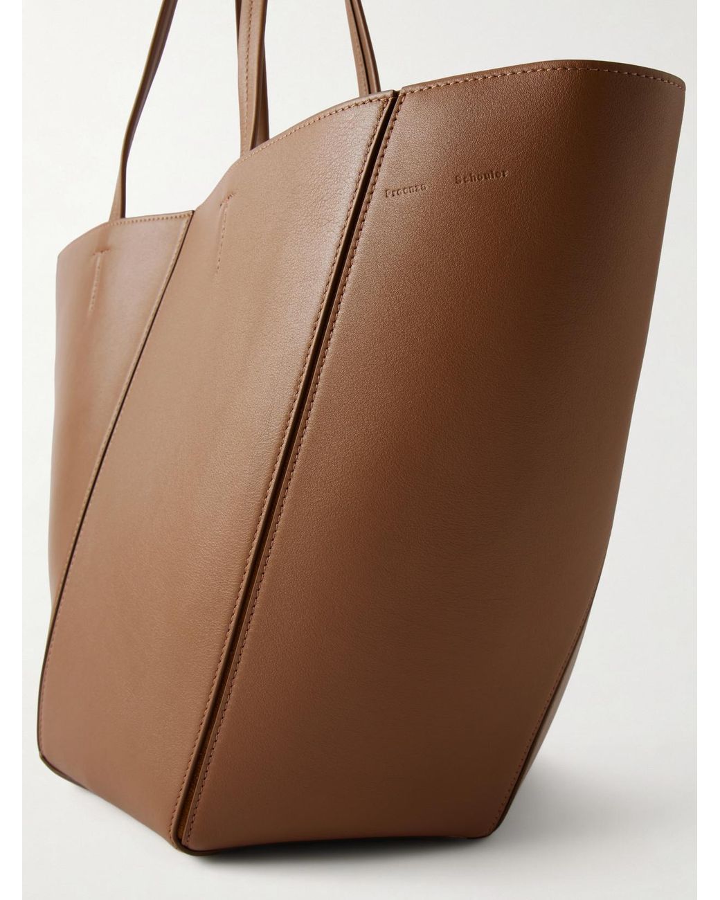 Proenza Schouler Brown Hex Leather Tote