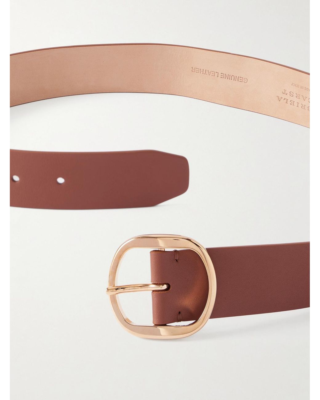 Gabriela Hearst Pink Elster Textured-Leather Belt