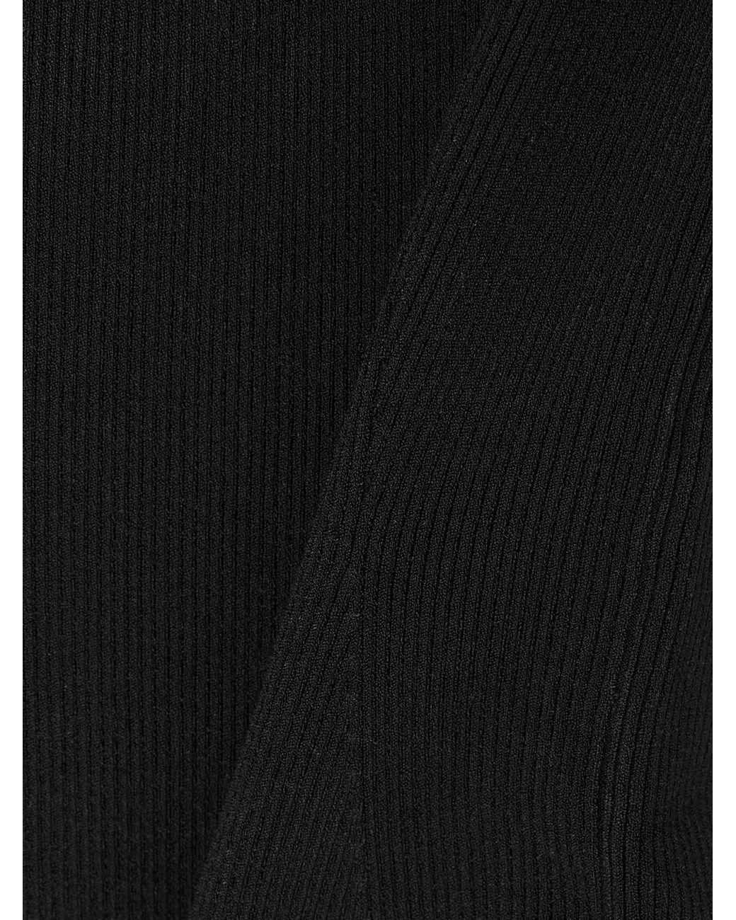 Alaïa Black Ribbed Jersey Bodysuit