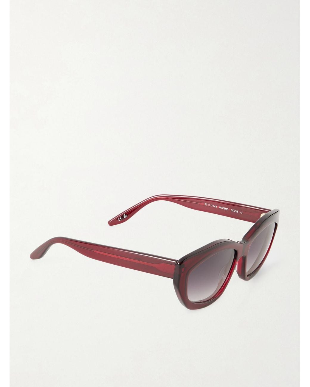 Barton Perreira Red Bessie Cat-Eye Acetate Sunglasses