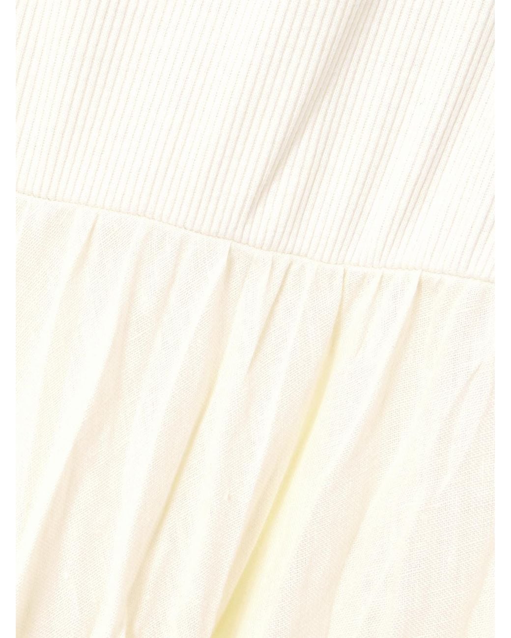 Johanna Ortiz Natural Mariner Ribbed Knit-Trimmed Organic Linen-Blend Poplin Maxi Dress