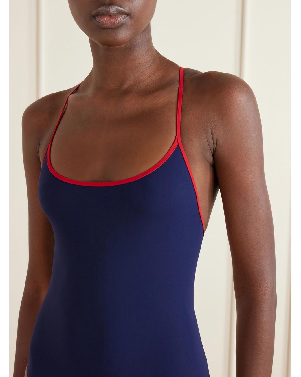Lido Blue Racerback Stretch Swimsuit