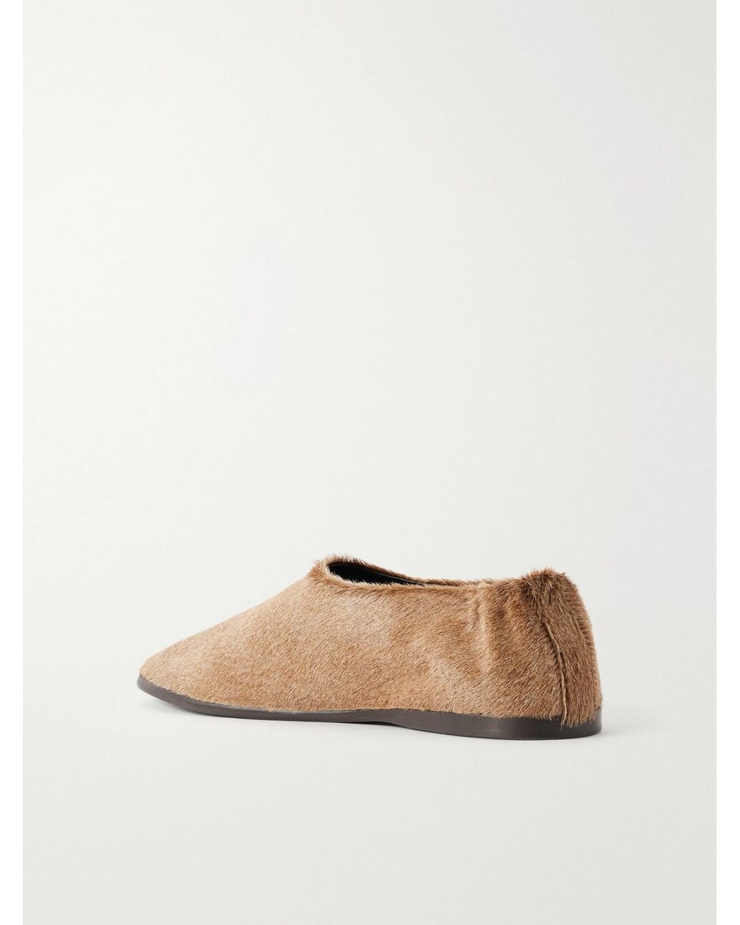 Lemaire Natural Glove Calf Hair Slip-Ons