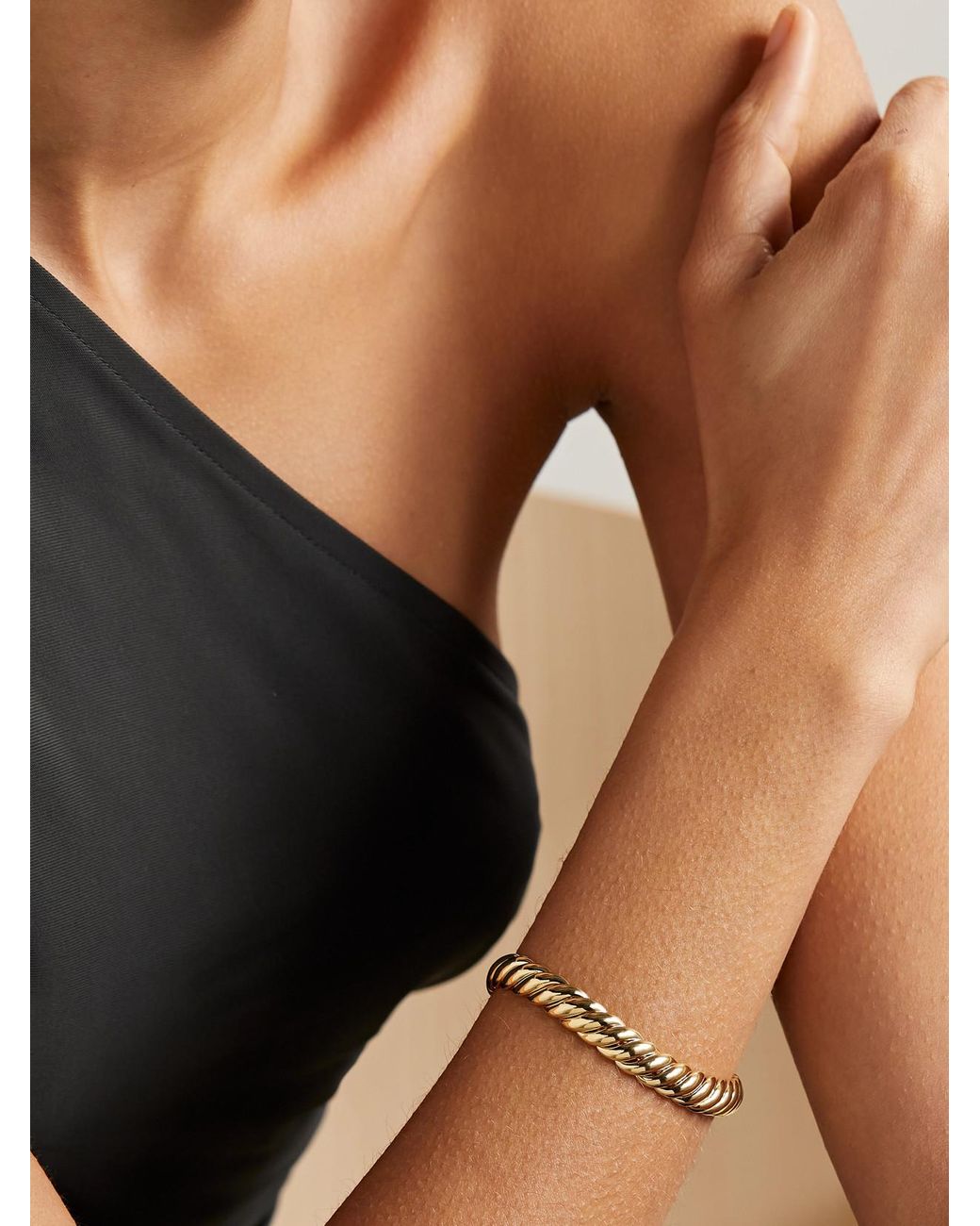David Yurman Natural Sculpted Cable 18-Karat Bracelet
