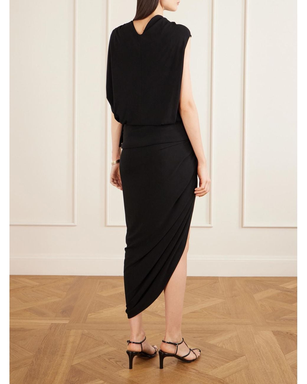 Sportmax Black Lacuna Embellished Jersey Blouse
