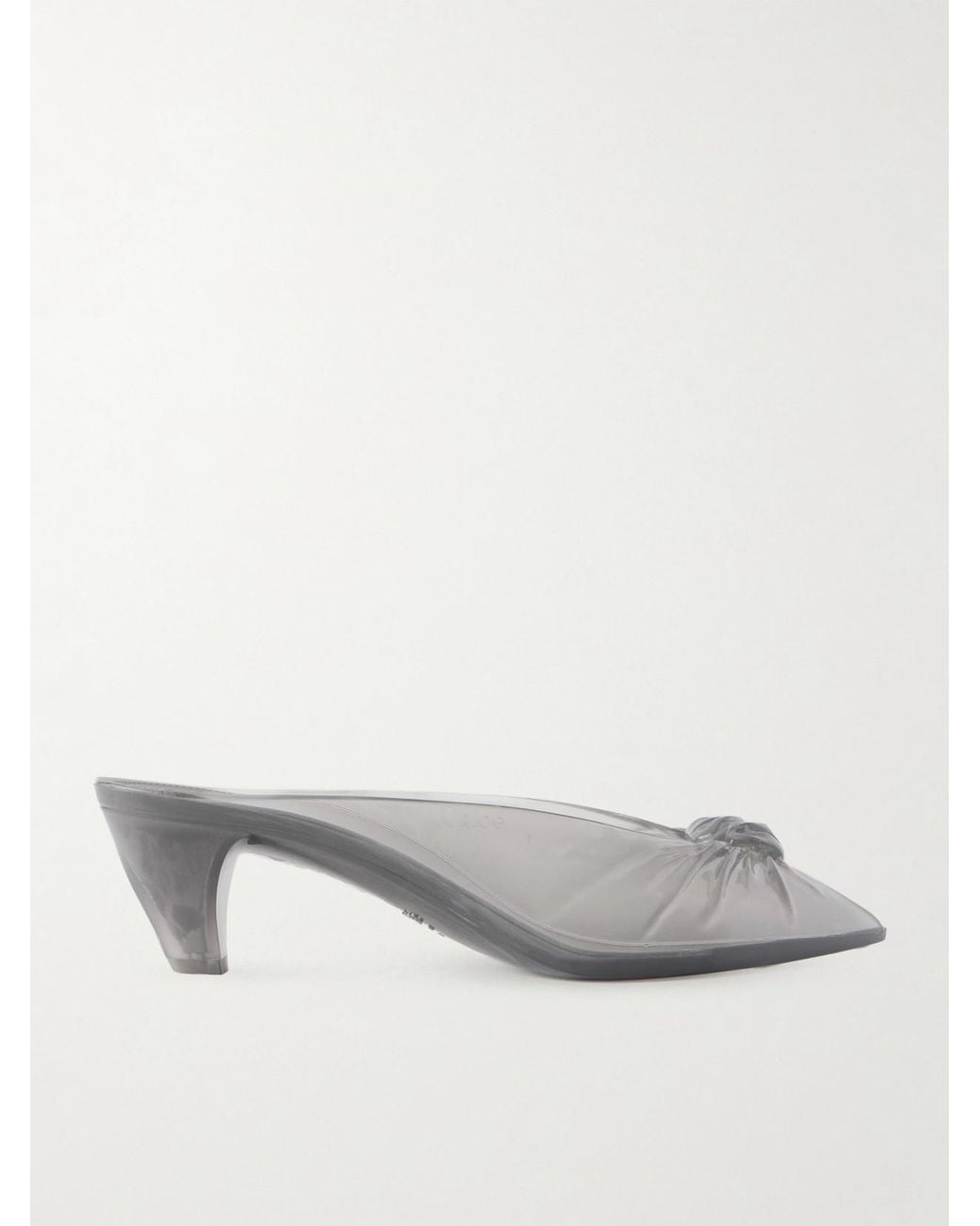 Chloé Gray Ruched Tpu Mules