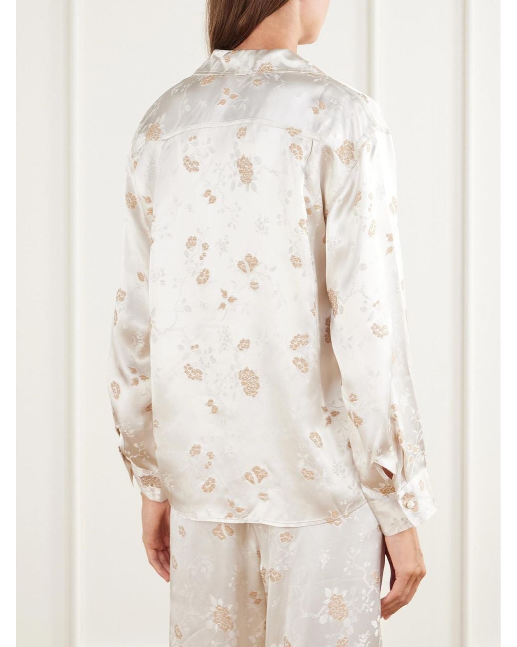 Doen Natural Maurise Floral-Jacquard Shirt