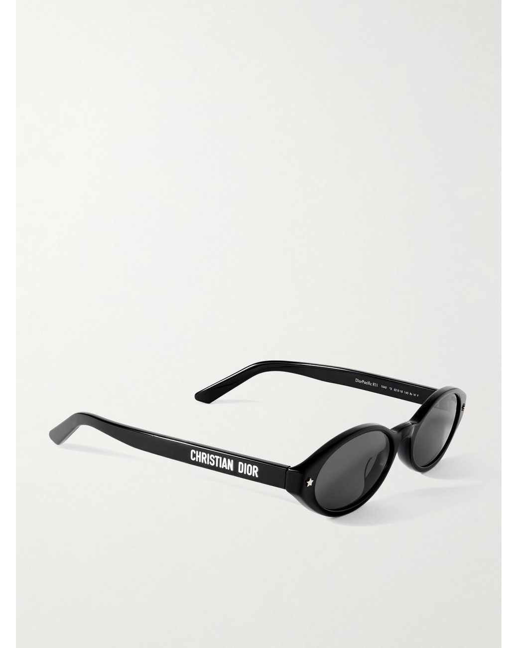 Dior Black Diorpacific R1I Oval-Frame Acetate Sunglasses