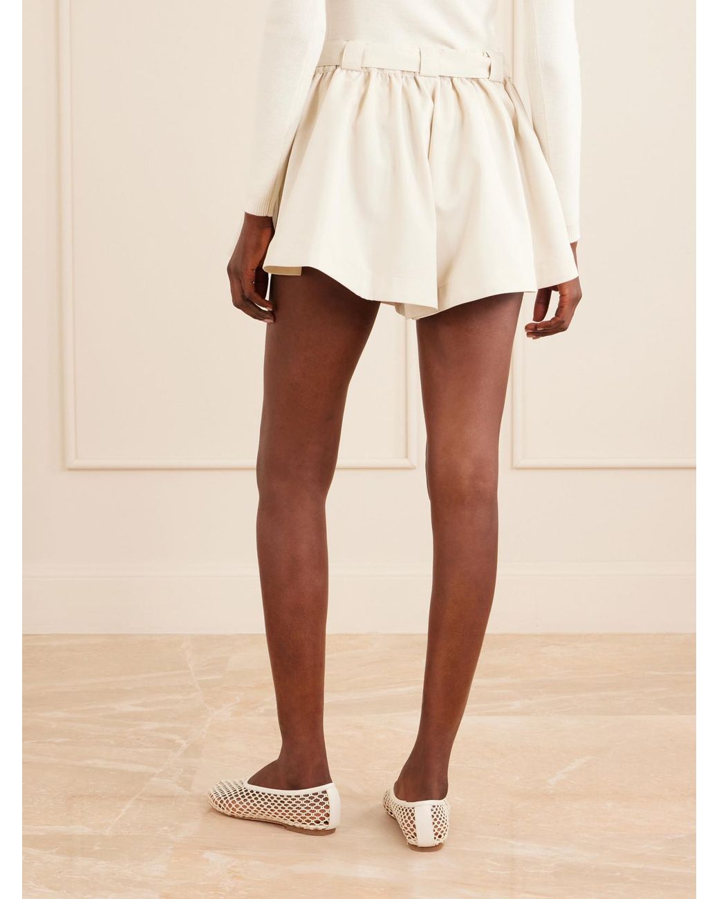 Sea Natural Angelina Belted Pleated Woven Shorts