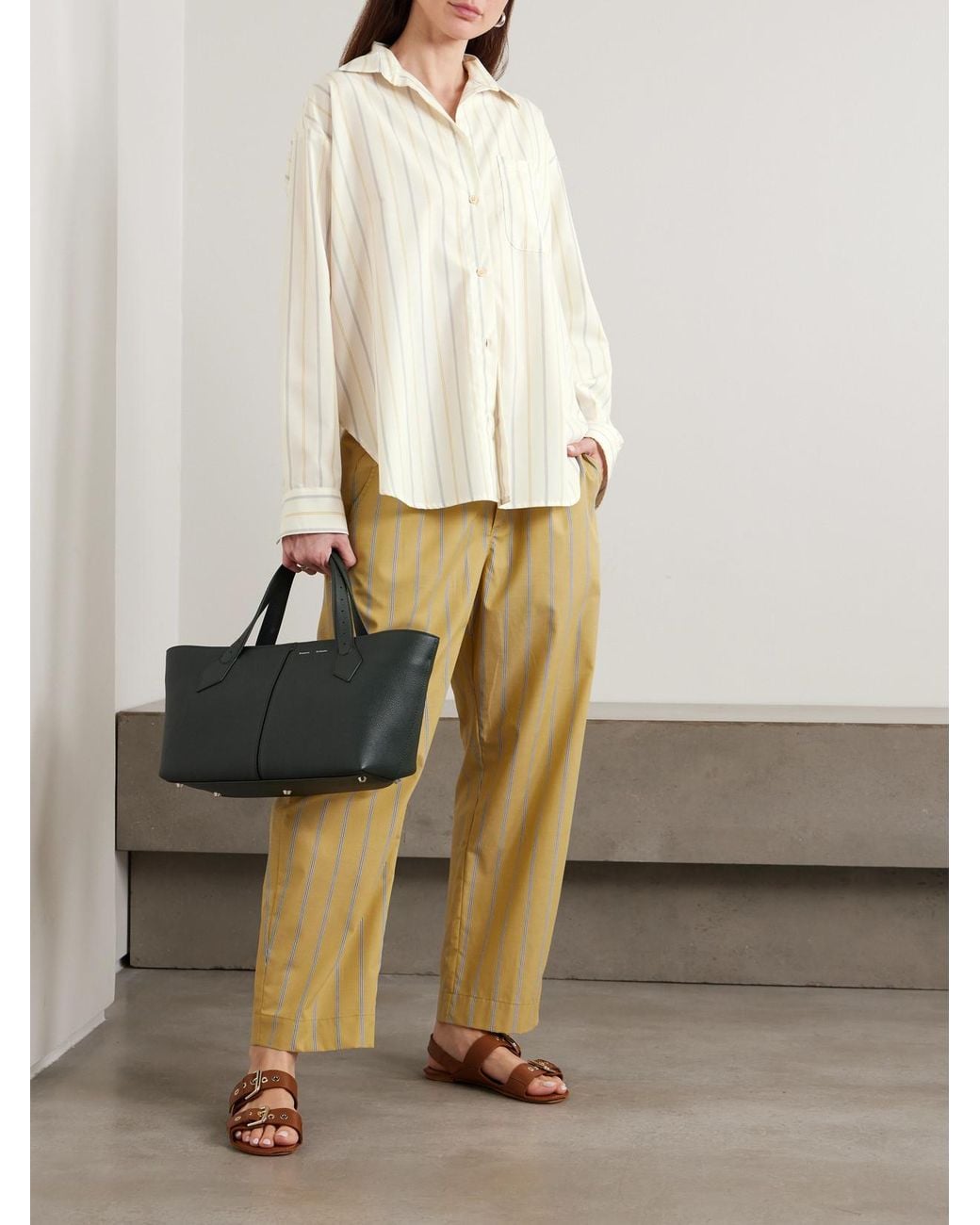 Jamie Haller Natural The Essential Striped Cotton-Poplin Shirt