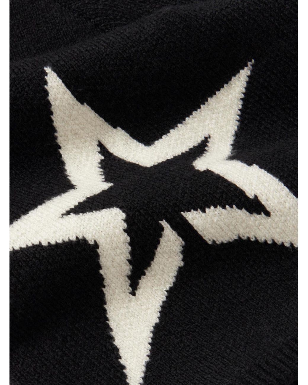 Perfect Moment Black Intarsia Wool-Blend Beanie