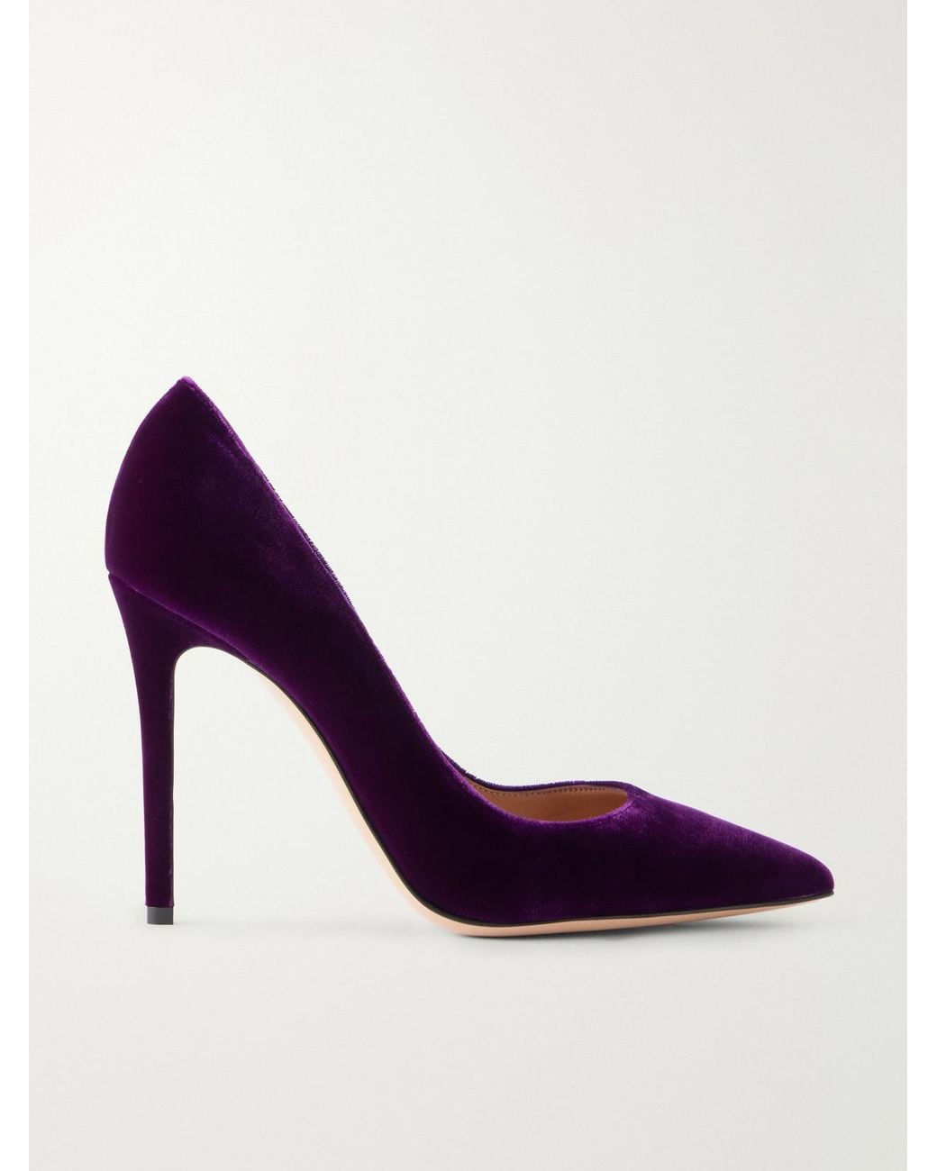 Gianvito Rossi Purple Gianvito 105 Velvet Pumps