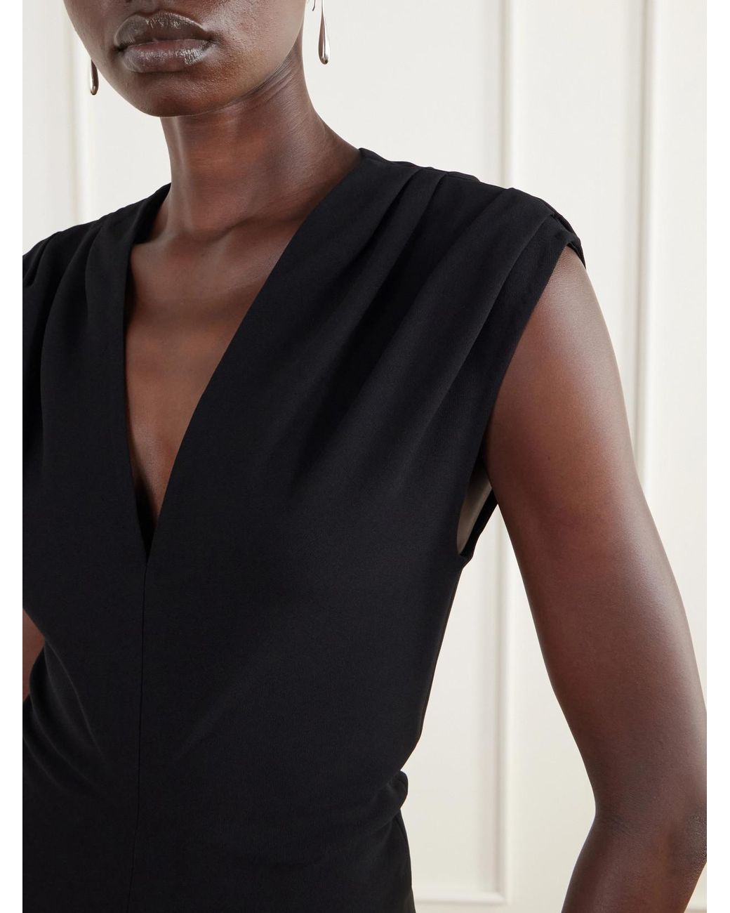 Proenza Schouler Black Gunta Crepe Maxi Dress