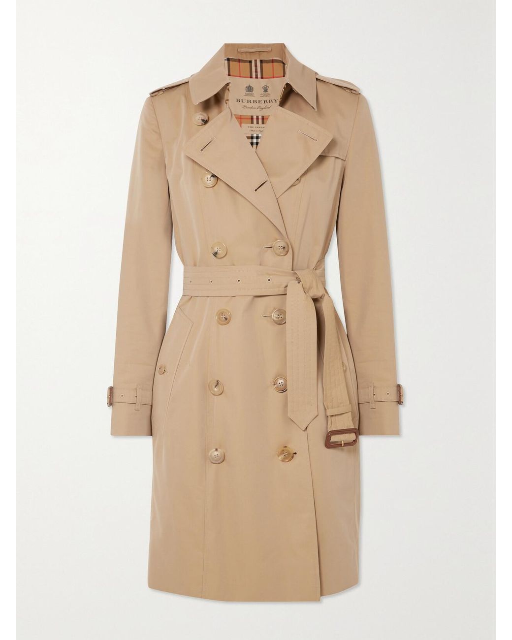 Burberry Natural Chelsea Organic Cotton-Gabardine Trench Coat