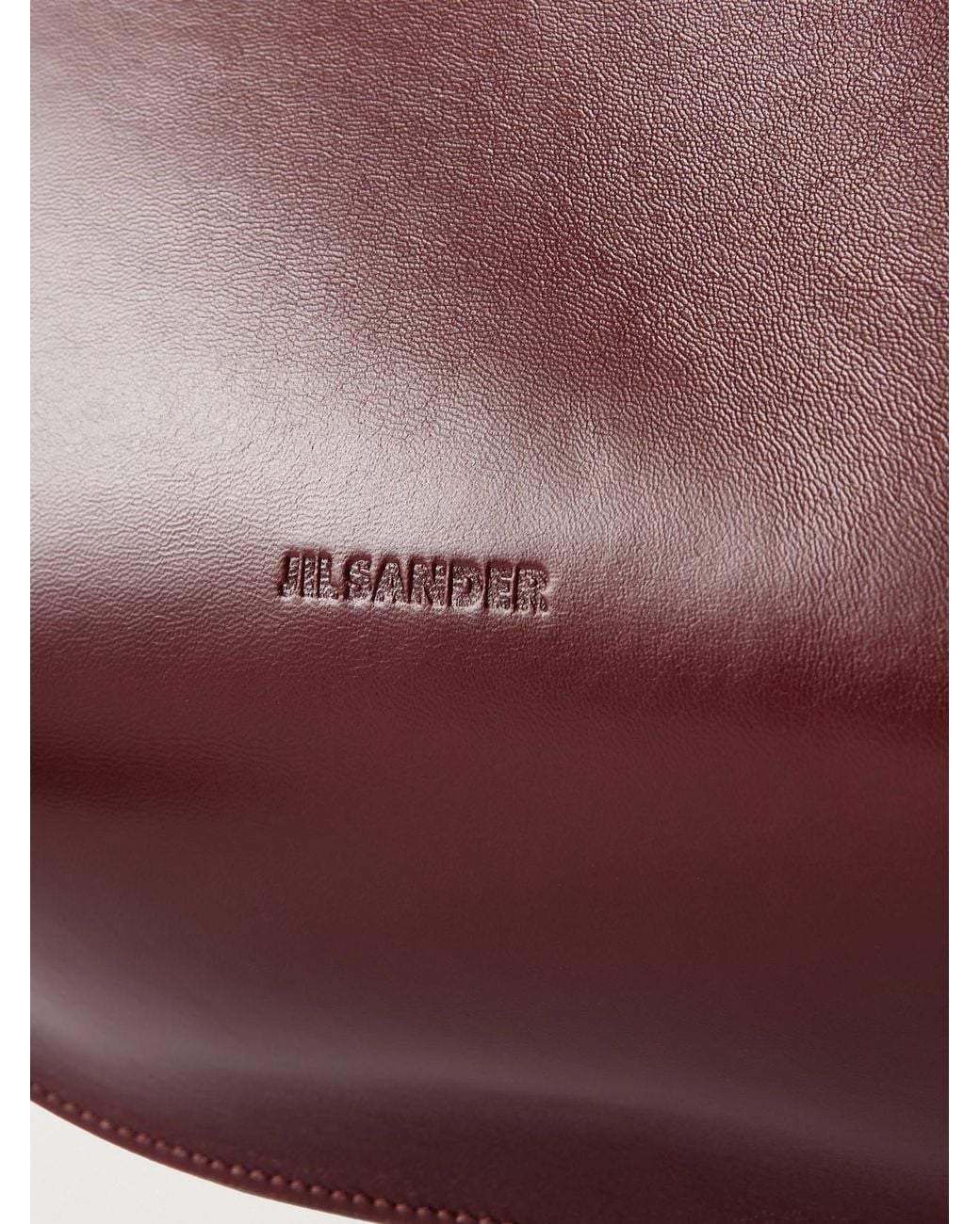 Jil Sander Red Kante Leather Shoulder Bag
