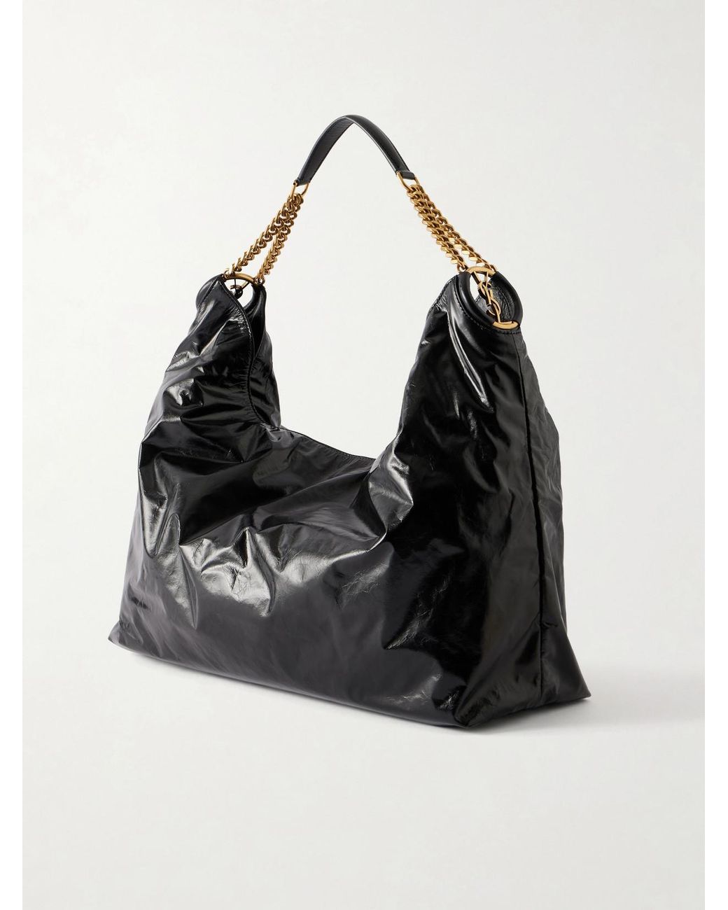 Saint Laurent Black Hortense Leather Shoulder Bag