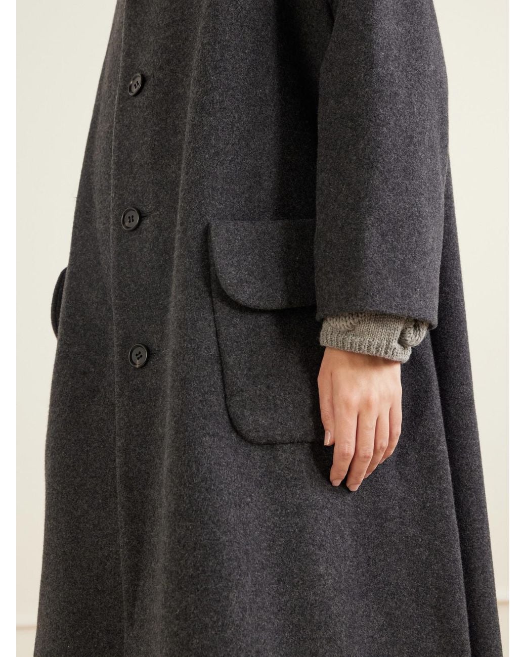 Comme des Garçons Black Wool-Blend Airy Mosser Coat