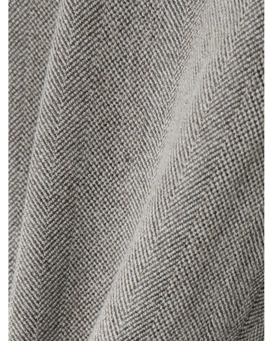 Loro Piana Gray Dan Cropped Linen, Wool And Cashmere-Blend Tapered Pants