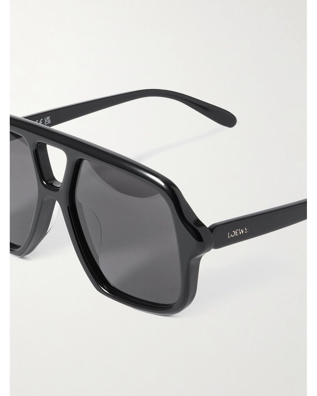Loewe Black Aviator-Style Acetate Sunglasses