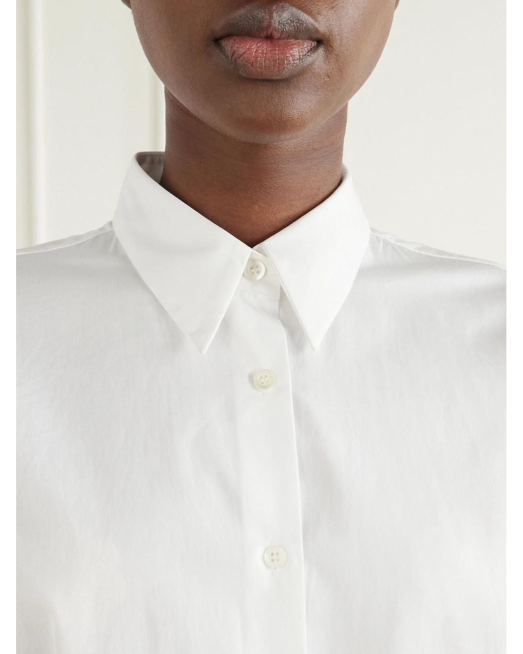 Dries Van Noten White Embroidered Cotton-Poplin Shirt