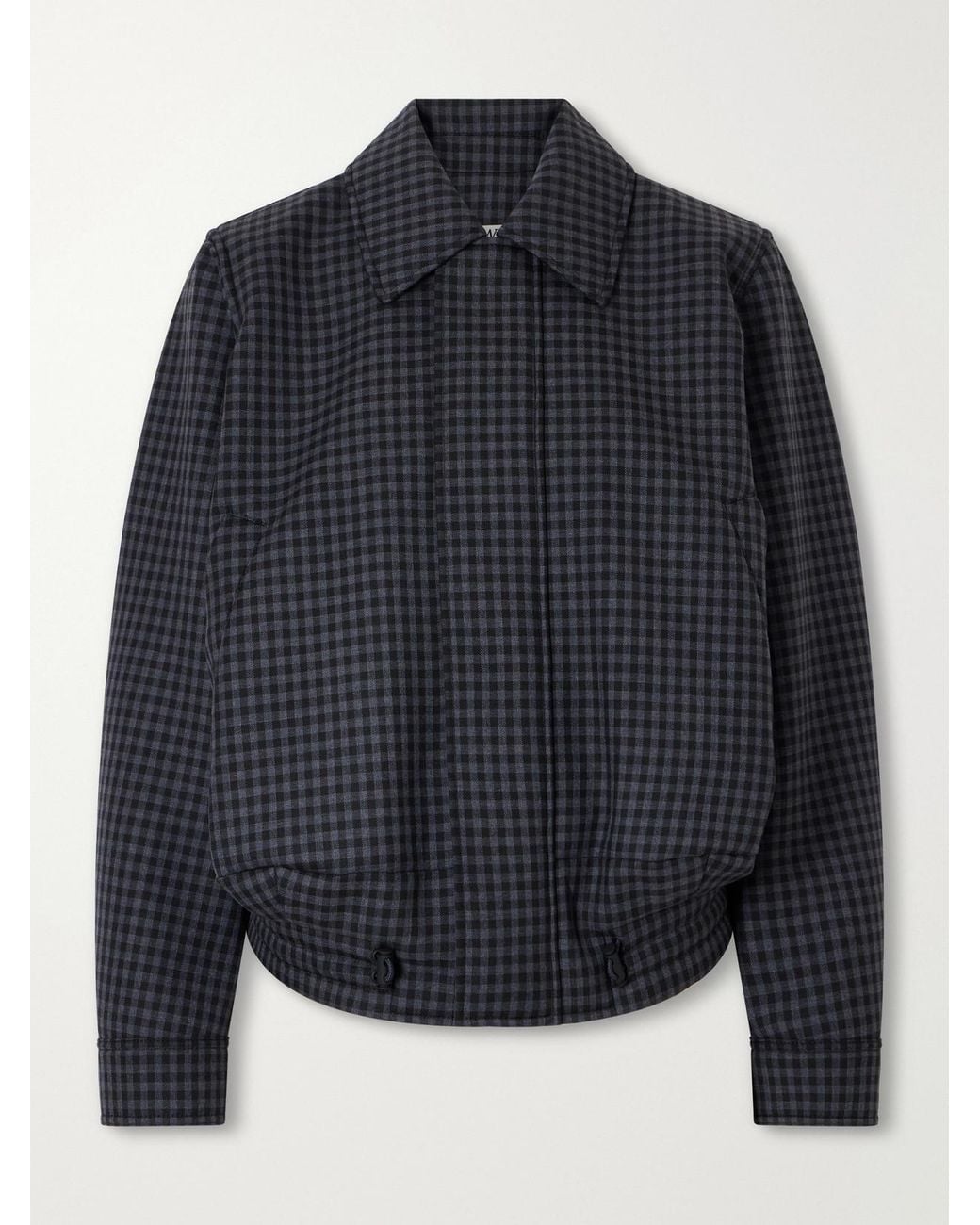 Loewe Blue Checked Wool-Blend Jacket