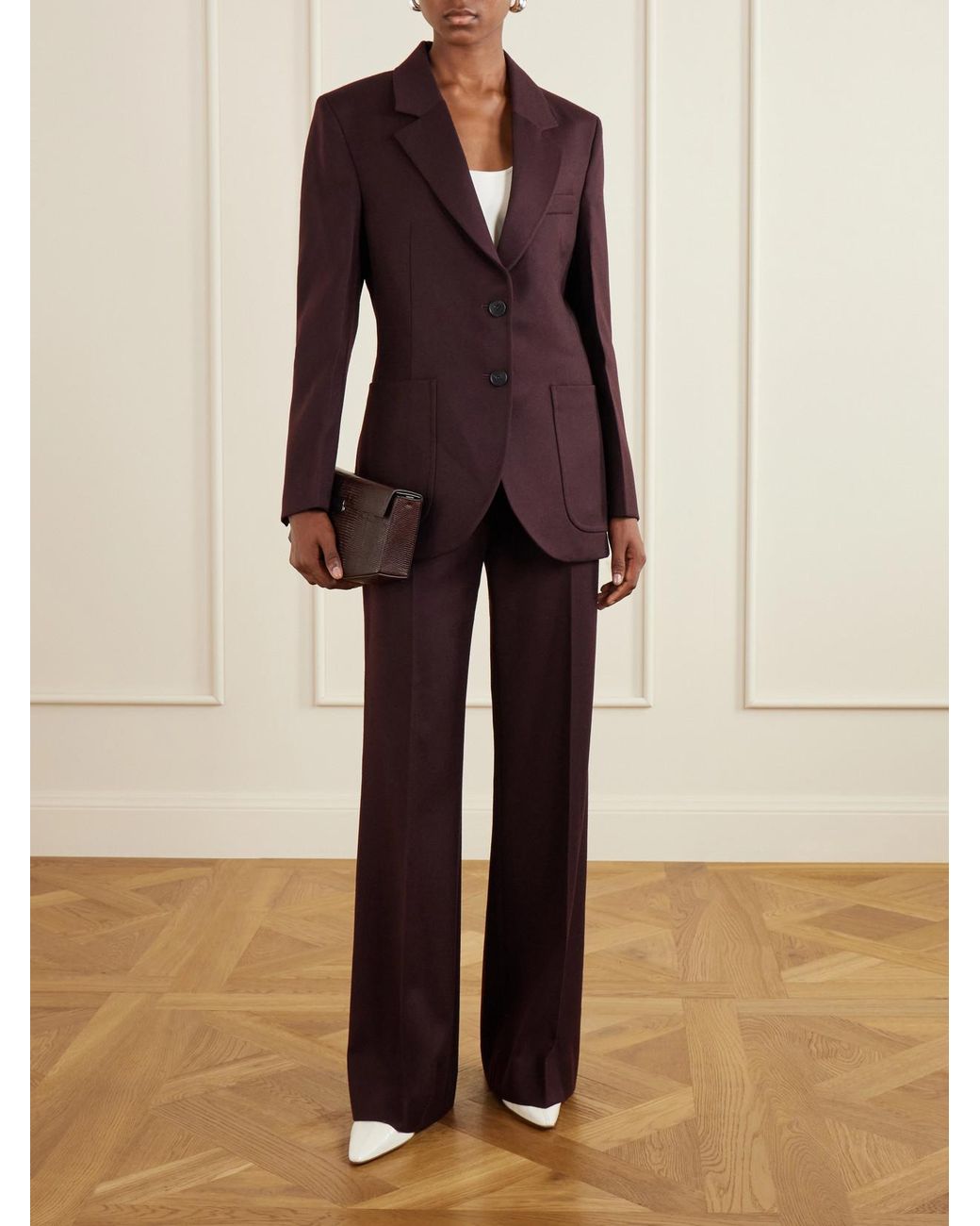 Victoria Beckham Purple Katherine Wool Jacket