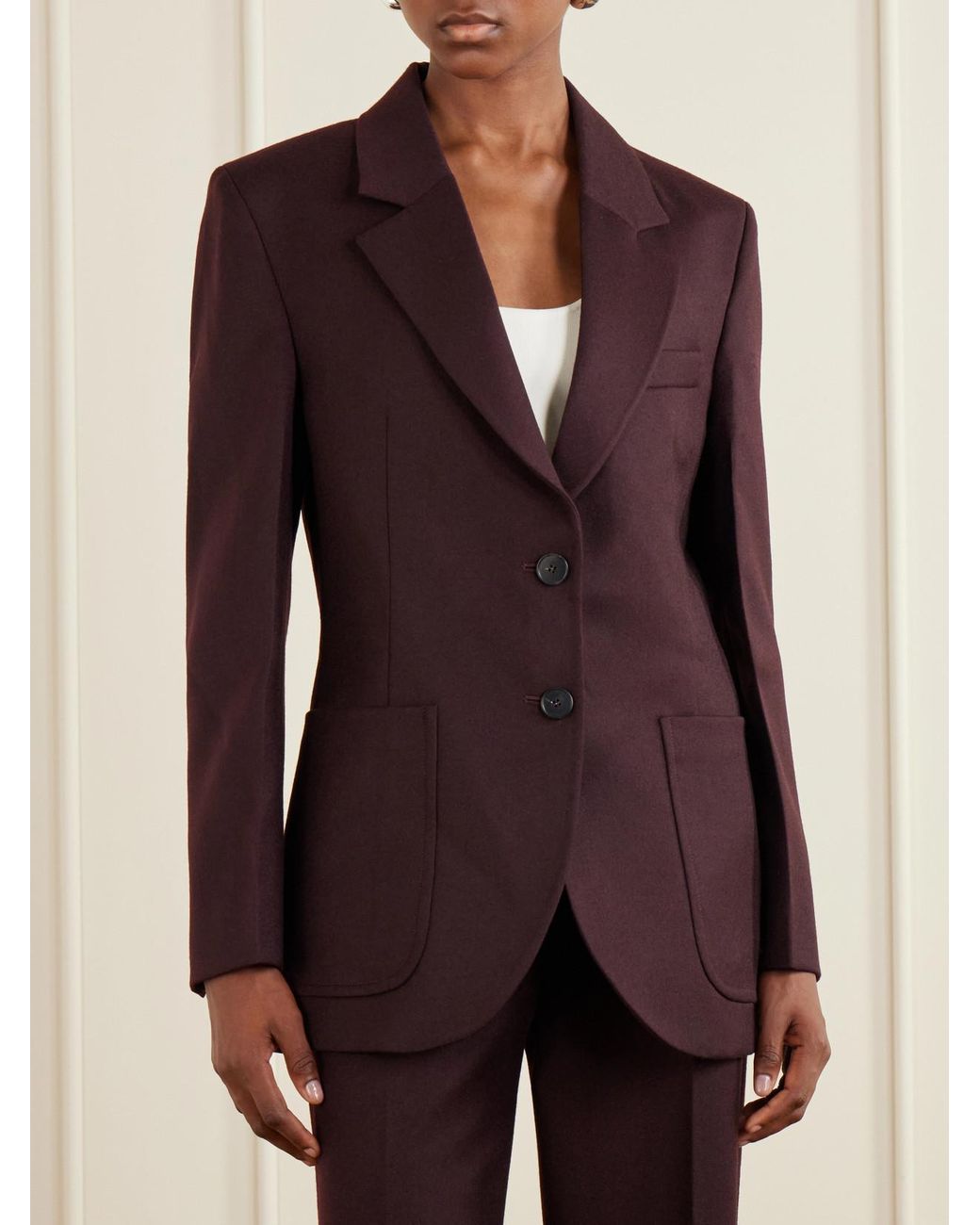 Victoria Beckham Purple Katherine Wool Jacket
