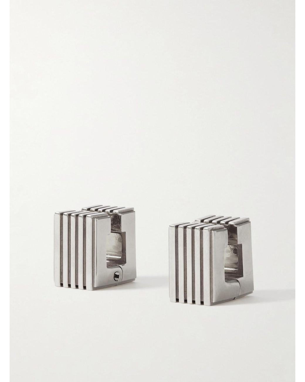 Khaite Metallic Empire Small-Tone Hoop Earrings