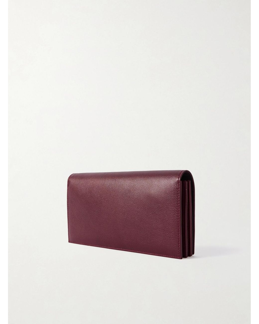 Metier Purple Textured-Leather Pouch