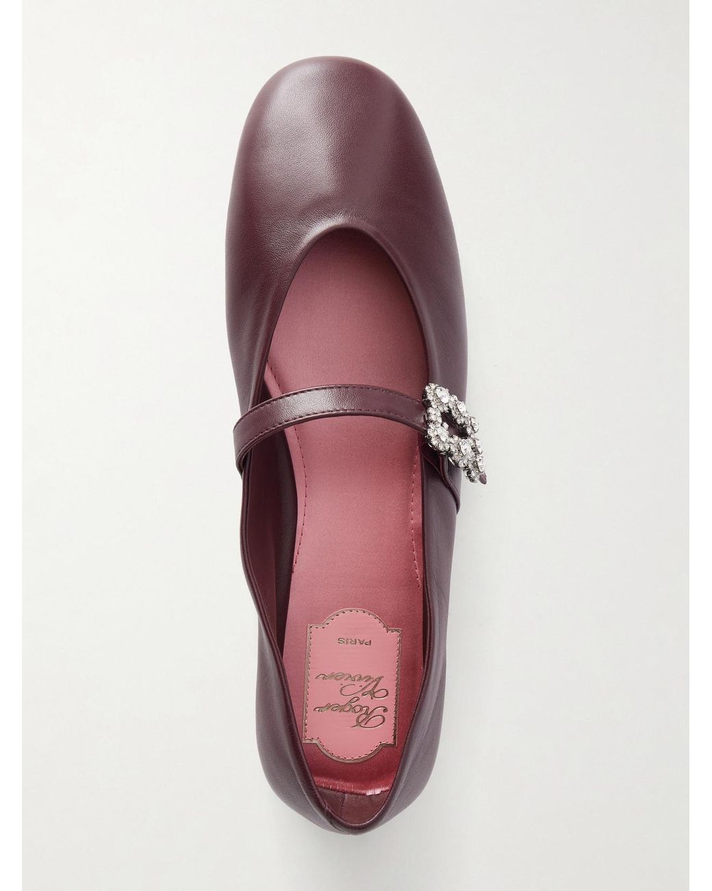 Roger Vivier Red Efflorescence 10 Crystal-Embellished Ballet Flats