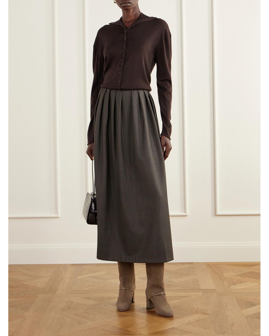 JENNIFER CHAMANDI Brown Sami 65 Buckle-Detailed Suede Knee Boots