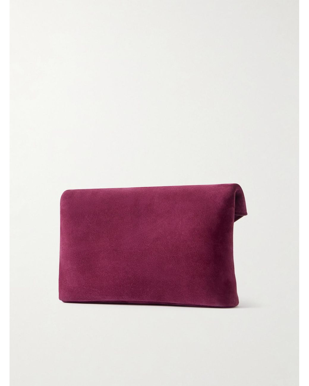 Saint Laurent Purple Cassandre Suede Shoulder Bag
