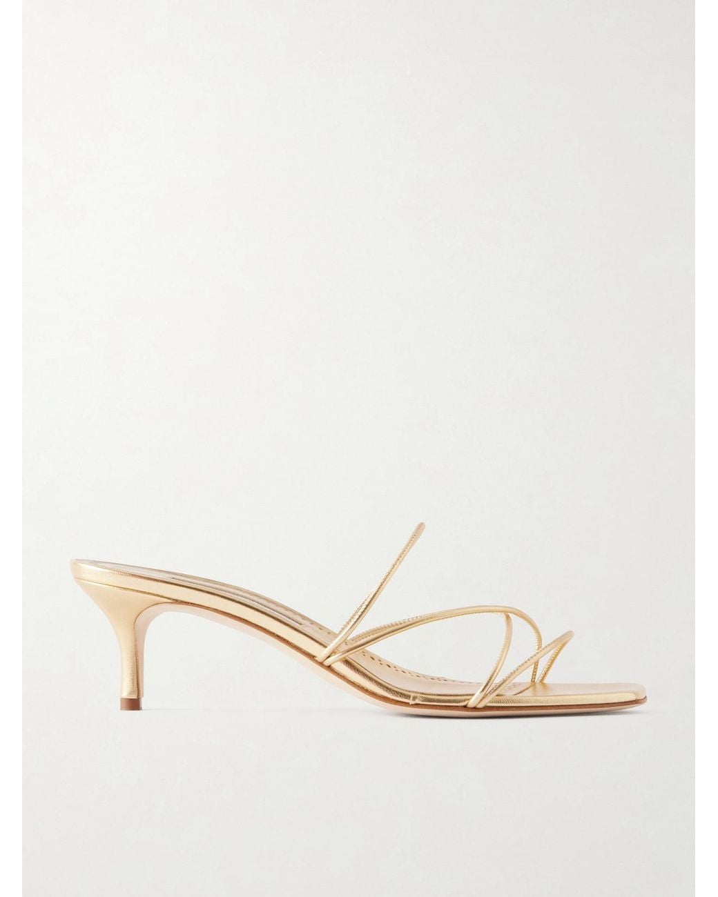 Manolo Blahnik Natural Ninfemu 50 Leather Sandals