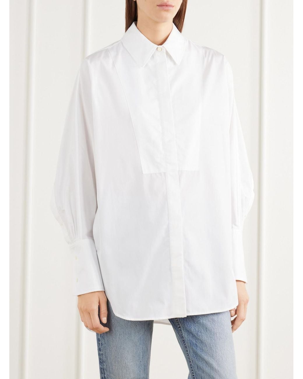 RÙADH White The Dover Tux Organic Cotton-Poplin Shirt