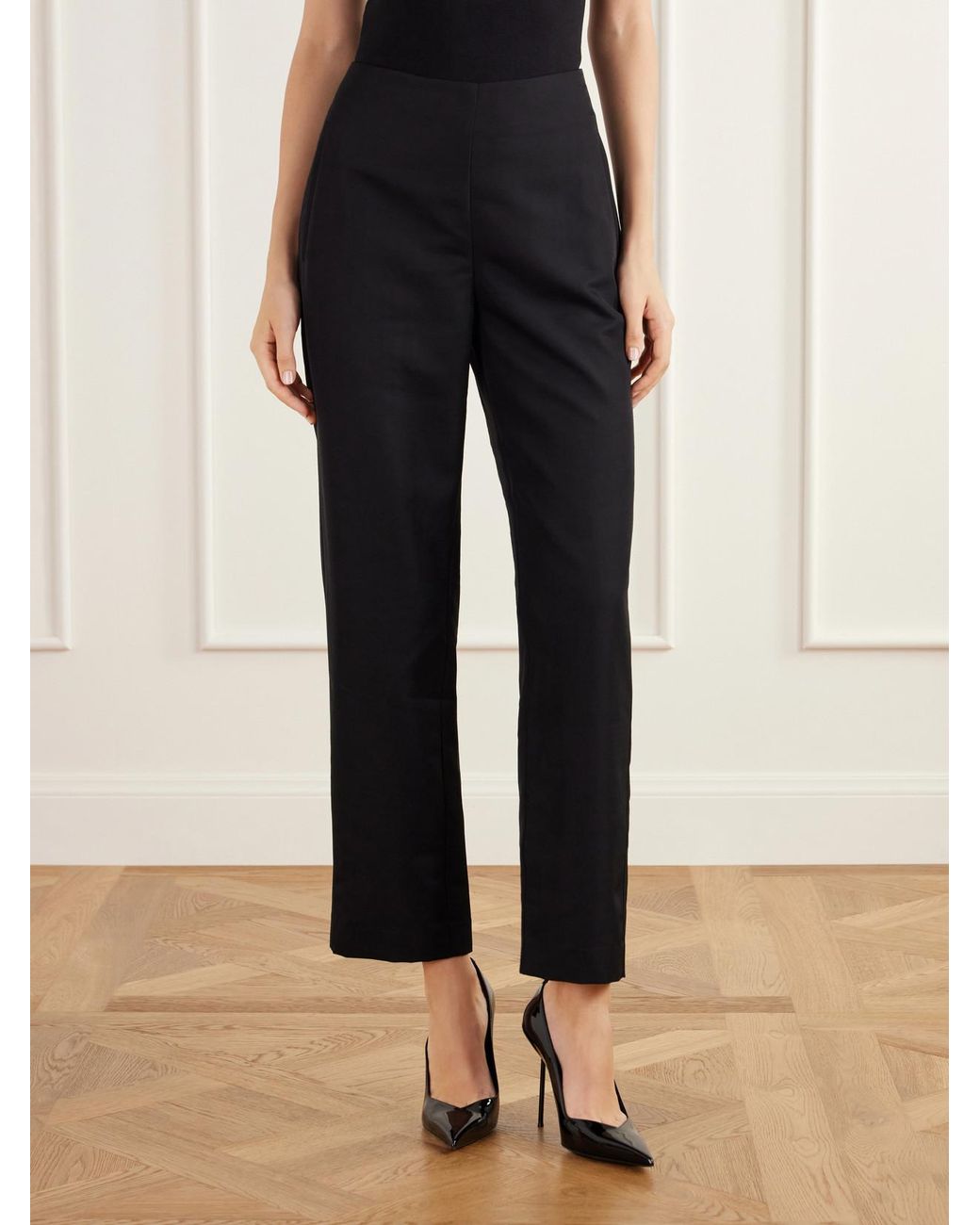 Kallmeyer Blue Nadja Wool-Blend Gazar Straight-Leg Pants