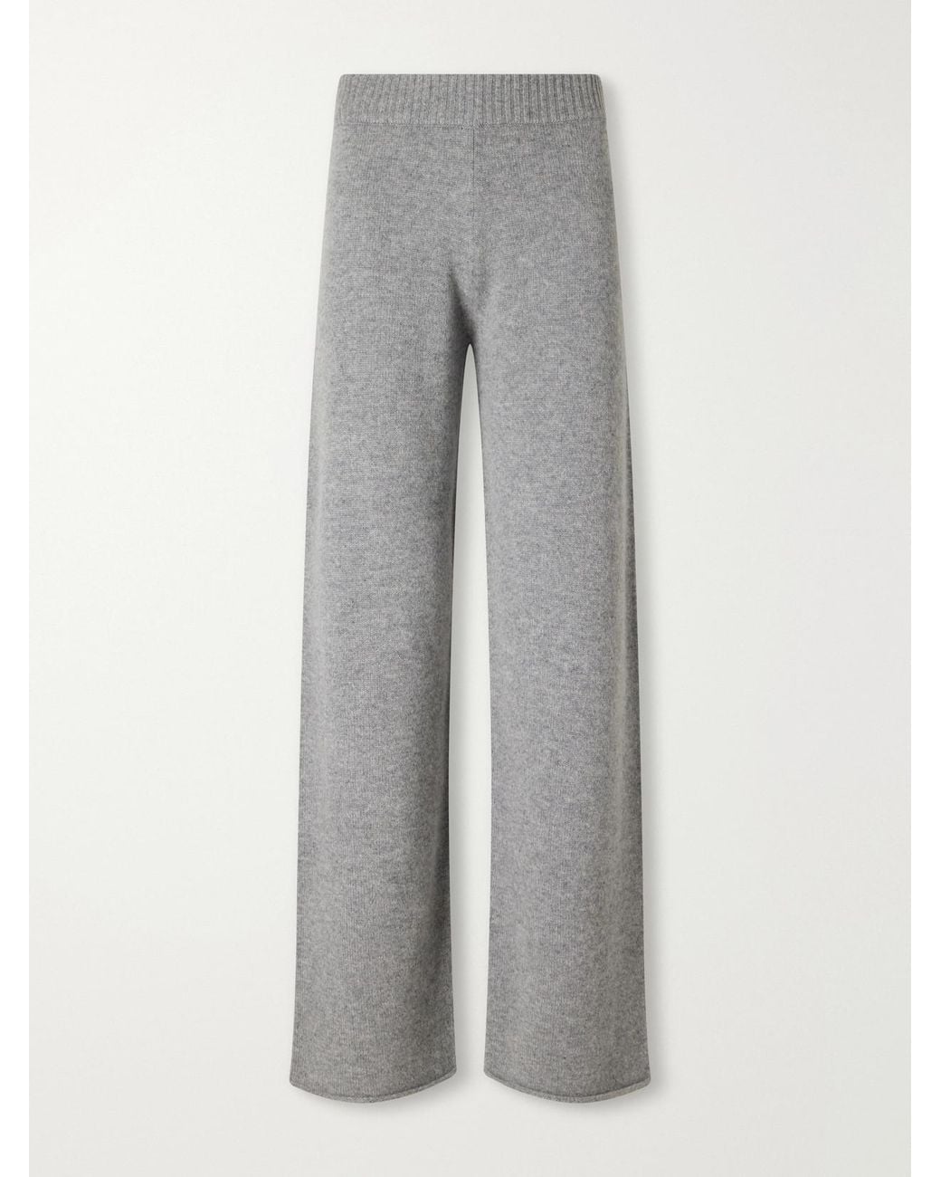 James Perse Gray Cashmere Wide-Leg Pants
