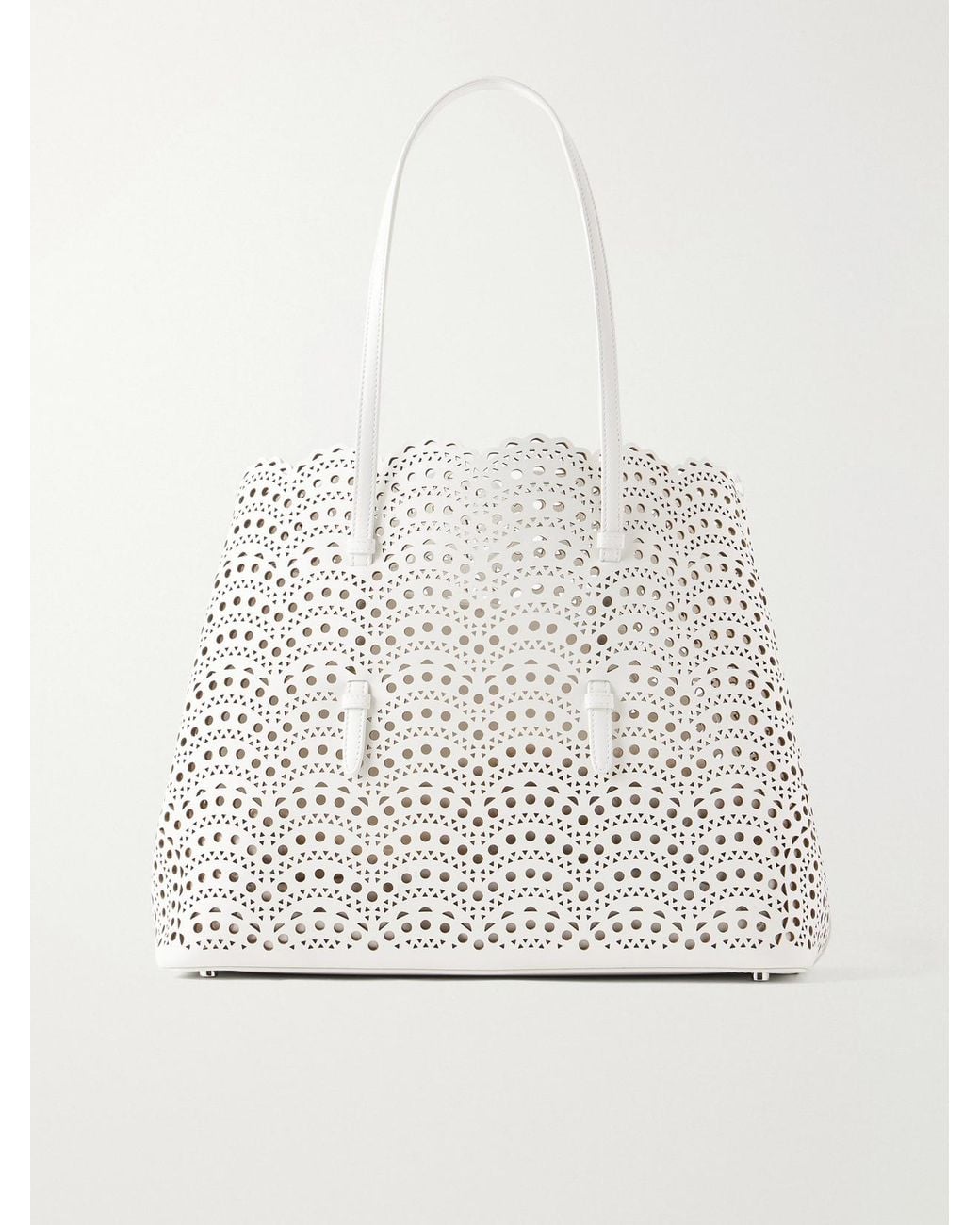 Alaïa Natural Mina Laser-Cut Leather Tote