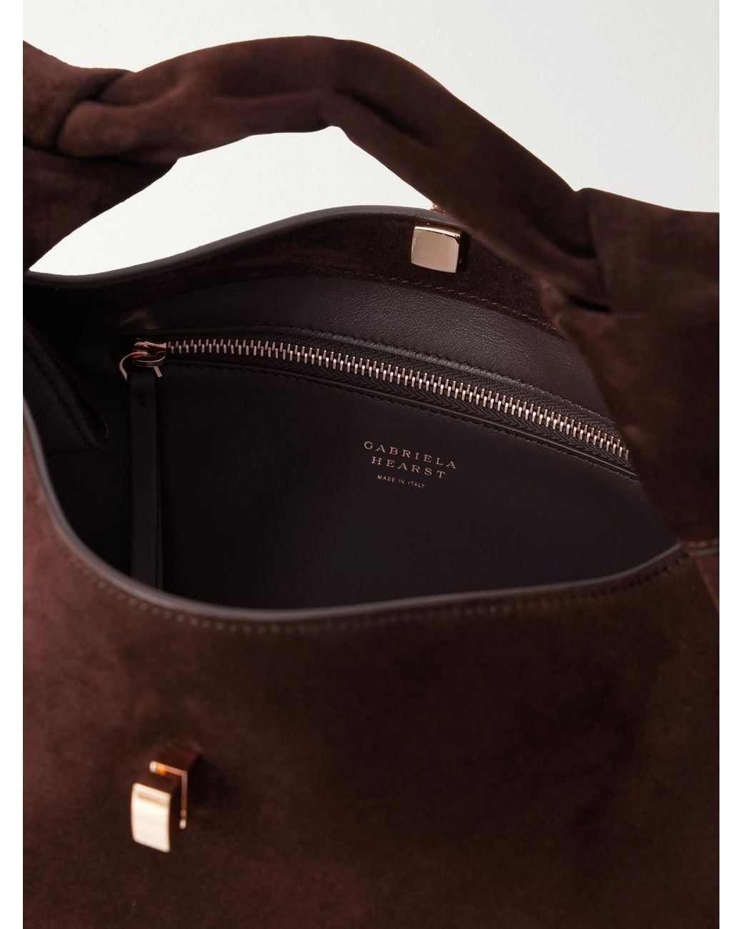 Gabriela Hearst Black Antonia Mini Suede Shoulder Bag