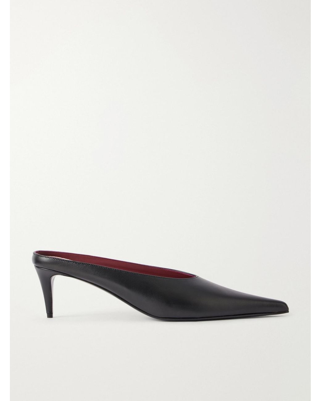 Magda Butrym White Leather Mules
