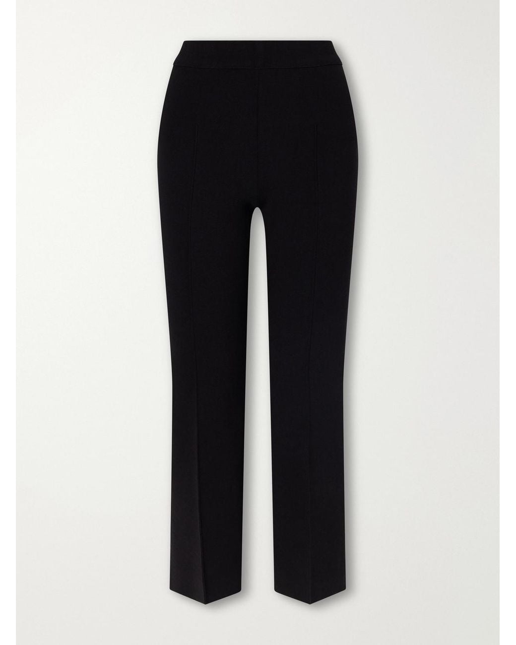 High Sport Black Geo Kick Stretch Cotton-Blend Jersey Flared Pants
