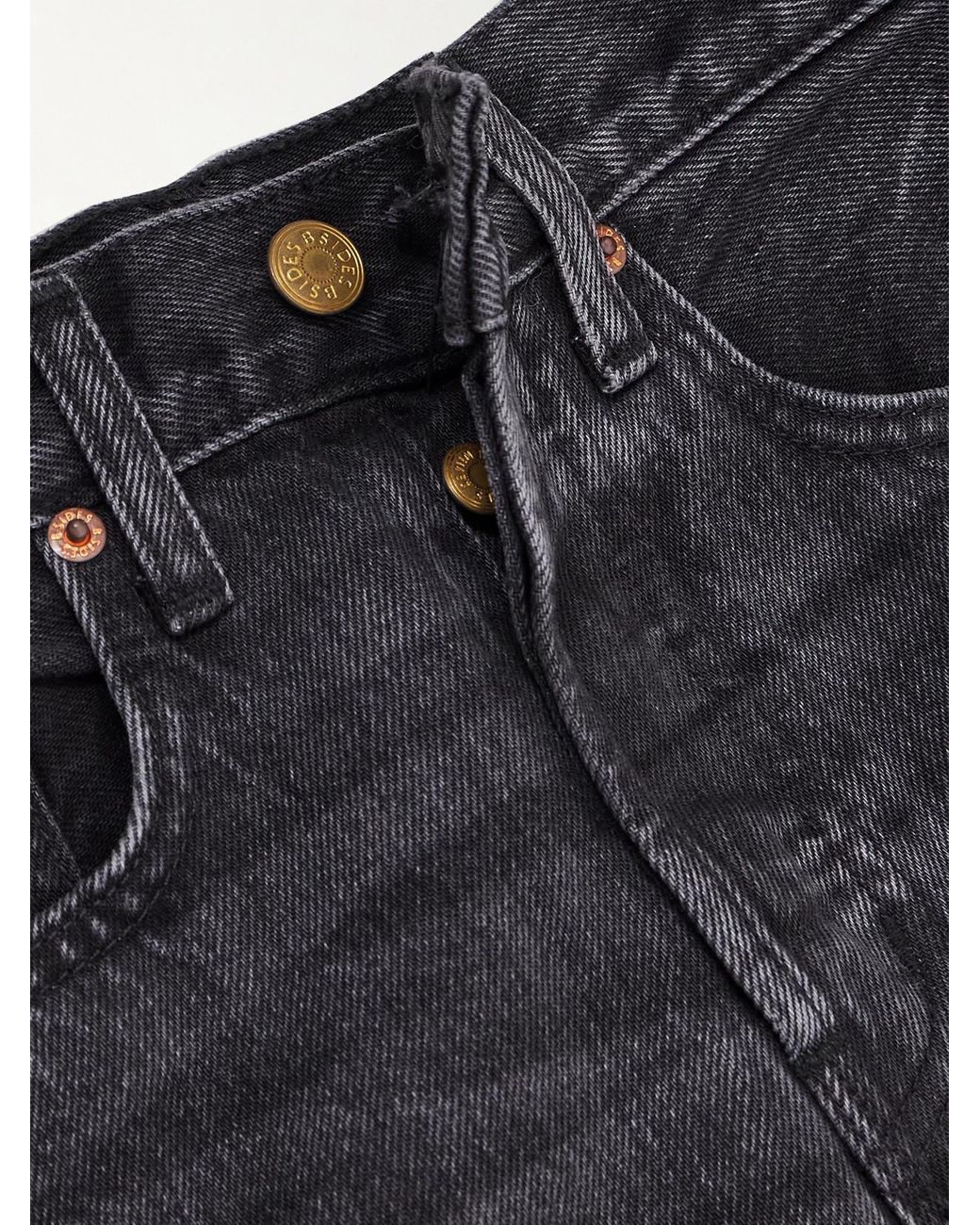 B Sides Blue Slim Lasso Cropped Mid-Rise Barrel-Leg Jeans