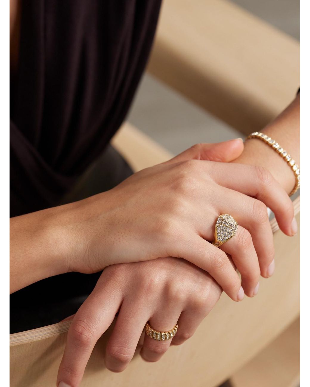 Anita Ko Natural Hive 18-Karat Diamond Ring